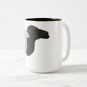 Hand Silhouette Camel Zweifarbige Tasse (VorderseiteRechts)