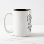 Hand Silhouette Camel Zweifarbige Tasse (Links)