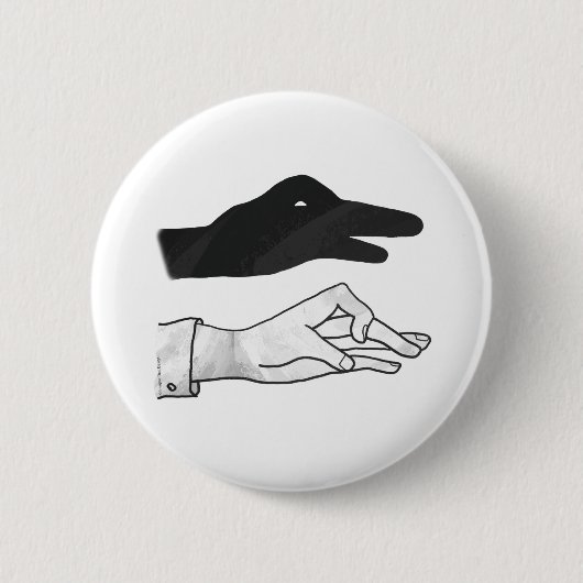 Hand-Silhouette-Duck Button (Vorderseite)