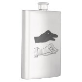 Hand-Silhouette-Duck Flachmann (Rechts)