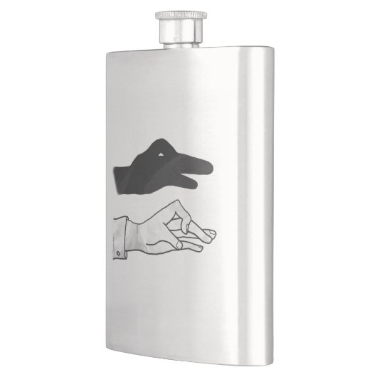 Hand-Silhouette-Duck Flachmann (Links)