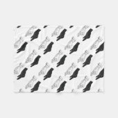 Hand-Silhouette-Duck Fleecedecke (Vorderseite (Horizontal))