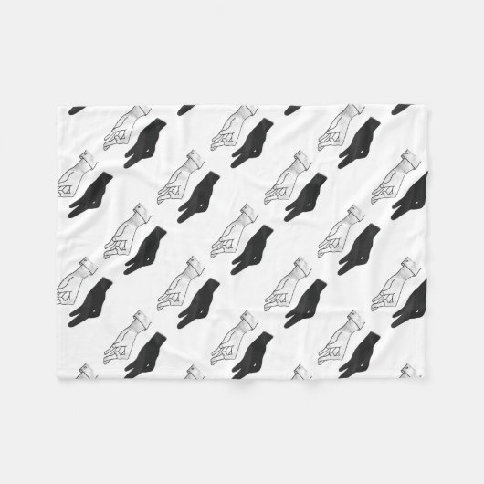 Hand-Silhouette-Duck Fleecedecke (Vorderseite (Horizontal))