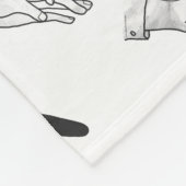 Hand-Silhouette-Duck Fleecedecke (Ecke)