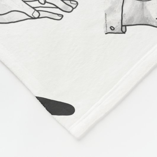 Hand-Silhouette-Duck Fleecedecke (Ecke)