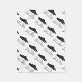 Hand-Silhouette-Duck Fleecedecke (Vorderseite)