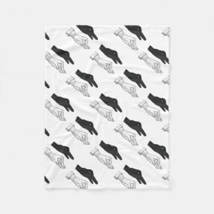 Hand-Silhouette-Duck Fleecedecke
