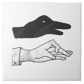 Hand-Silhouette-Duck Fliese (Vorderseite)