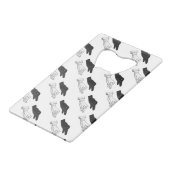 Hand-Silhouette-Duck Geldbeutel Flaschenöffner (Vorderseite Schrägansicht)