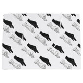 Hand-Silhouette-Duck Große Geschenktüte (Vorderseite)