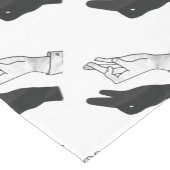Hand-Silhouette-Duck Kurzer Tischläufer (Ecke)