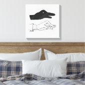 Hand-Silhouette-Duck Leinwanddruck (Insitu (Schlafzimmer))