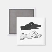 Hand-Silhouette-Duck Magnet (Vorderseite/Rückseite)