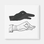 Hand-Silhouette-Duck Magnet (Vorne)