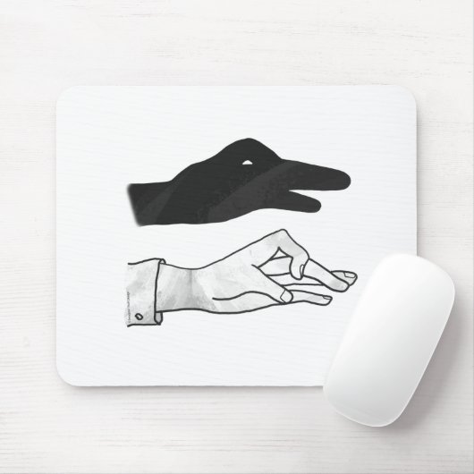 Hand-Silhouette-Duck Mousepad (Mit Mouse)
