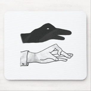 Hand-Silhouette-Duck Mousepad