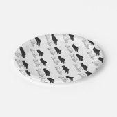 Hand-Silhouette-Duck Pappteller (Schrägansicht)