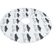 Hand-Silhouette-Duck Polyester Weihnachtsbaumdecke (Schrägansicht)