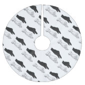 Hand-Silhouette-Duck Polyester Weihnachtsbaumdecke (Vorderseite)