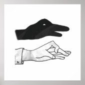 Hand-Silhouette-Duck Poster (Vorne)