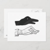 Hand-Silhouette-Duck Postkarte (Vorne/Hinten)