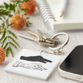 Hand-Silhouette-Duck Schlüsselanhänger (Vorderseite rechts)