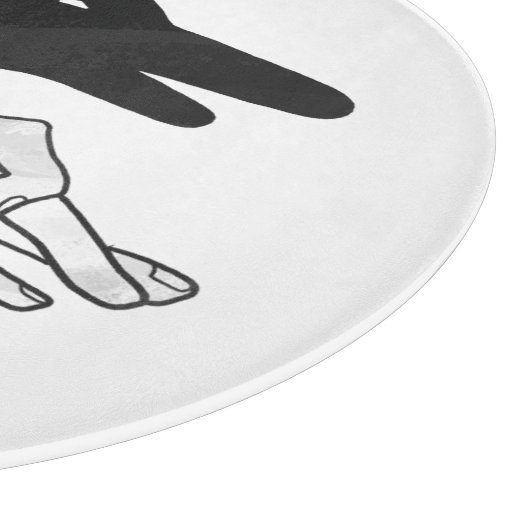 Hand-Silhouette-Duck Schneidebrett (Ecke)