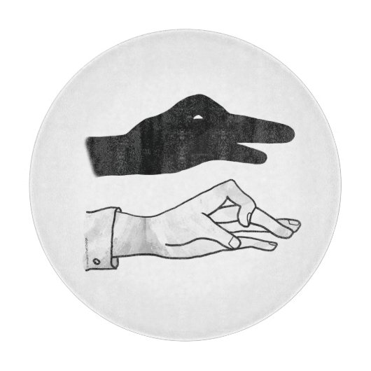 Hand-Silhouette-Duck Schneidebrett (Vorderseite)