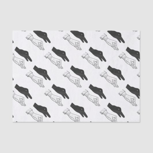 Hand-Silhouette-Duck Seidenpapier (Vorderseite)