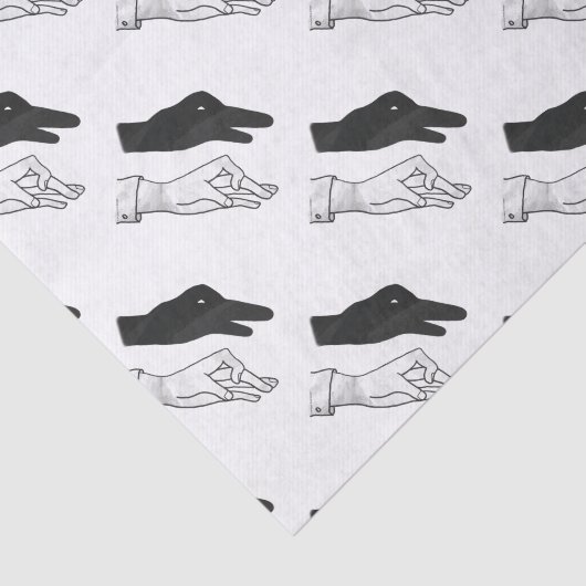 Hand-Silhouette-Duck Seidenpapier (Ausschnitt)