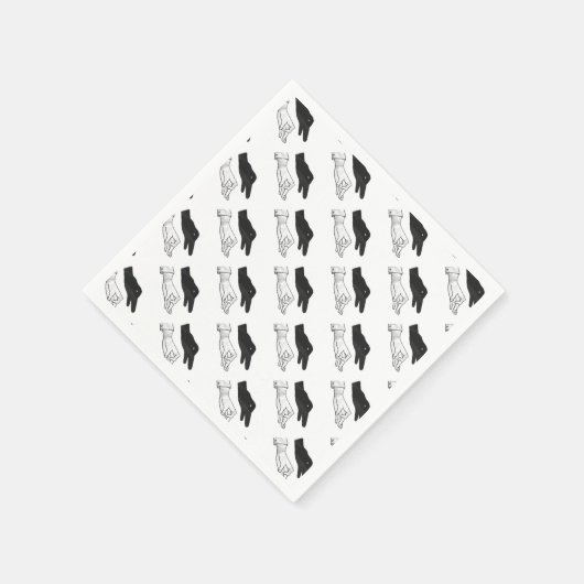 Hand-Silhouette-Duck Serviette (Ecke)