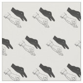 Hand-Silhouette-Duck Stoff (Nahaufnahme)