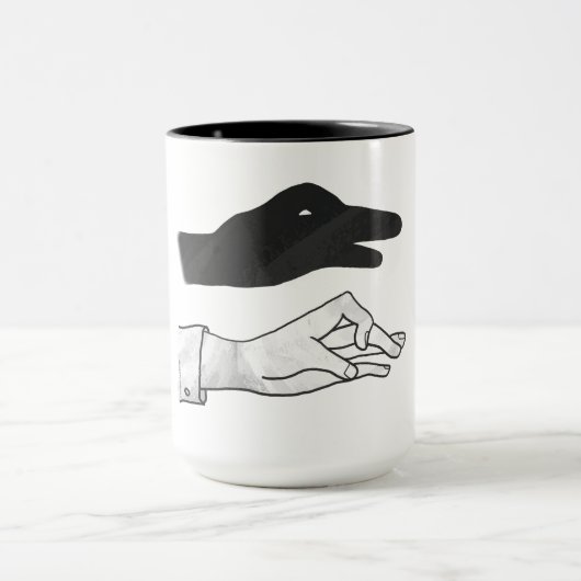 Hand-Silhouette-Duck Tasse (Zentrum)