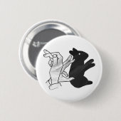 Hand-Silhouette-Hase Button (Vorne & Hinten)