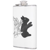 Hand-Silhouette-Hase Flachmann (Links)
