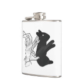 Hand-Silhouette-Hase Flachmann (Links)