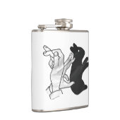 Hand-Silhouette-Hase Flachmann (Rechts)