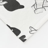 Hand-Silhouette-Hase Fleecedecke (Ecke)