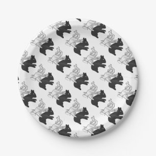 Hand Silhouette Hase Pappteller