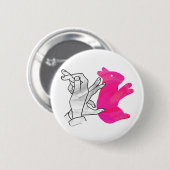 Hand-Silhouette-Hase Pink Button (Vorne & Hinten)