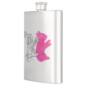 Hand-Silhouette-Hase Pink Flachmann (Links)