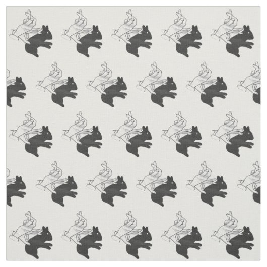 Hand-Silhouette-Hase Stoff (Muster)