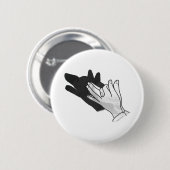 Hand Silhouette Wolf Button (Vorne & Hinten)