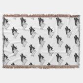 Hand Silhouette Wolf Decke (Vorderseite)