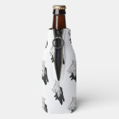 Hand Silhouette Wolf Flaschenkühler (Flasche Rückseite)