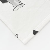 Hand Silhouette Wolf Fleecedecke (Ecke)