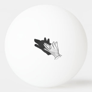 Hand Silhouette Wolf -> Hände-Silhouette Wolf Tischtennisball