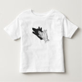 Hand Silhouette Wolf Kleinkind T-shirt (Vorderseite)