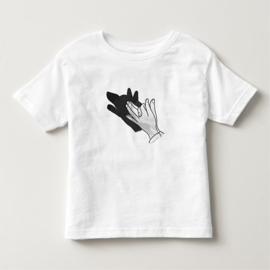 Hand Silhouette Wolf Kleinkind T-shirt (Vorderseite)