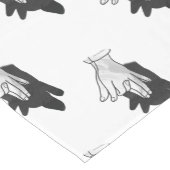 Hand Silhouette Wolf Kurzer Tischläufer (Ecke)